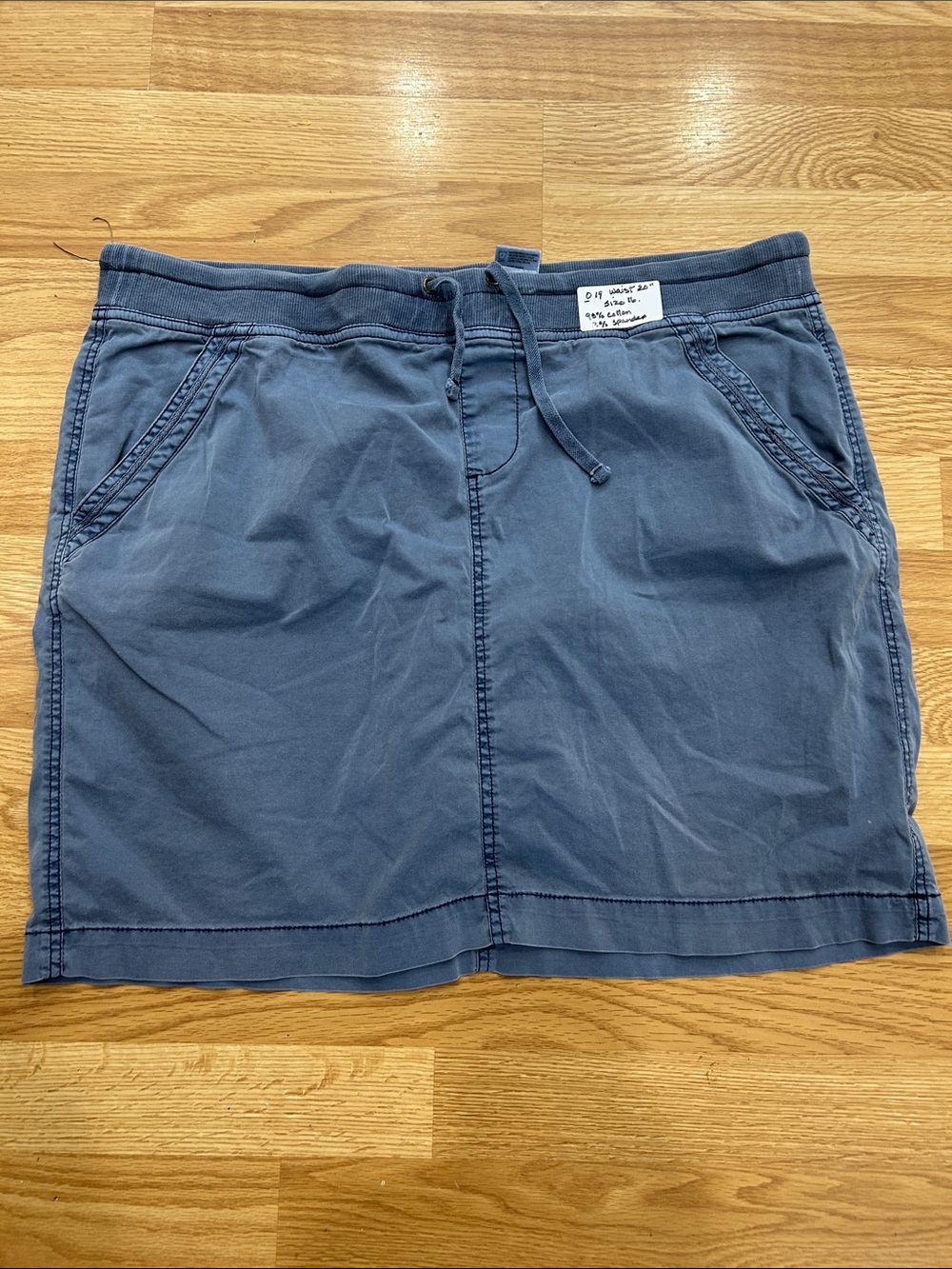 O19.    Casual Drawstring Blue Women's Skort